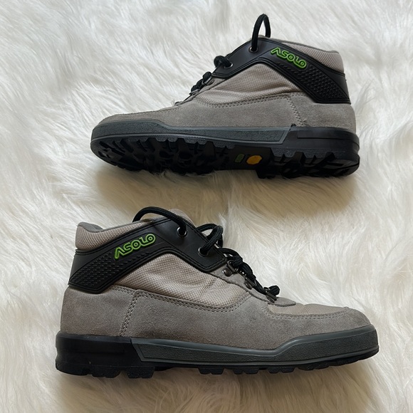 Asolo Shoes Vintage Asolo Liteflex Womens Hiking Boots Gray Leather